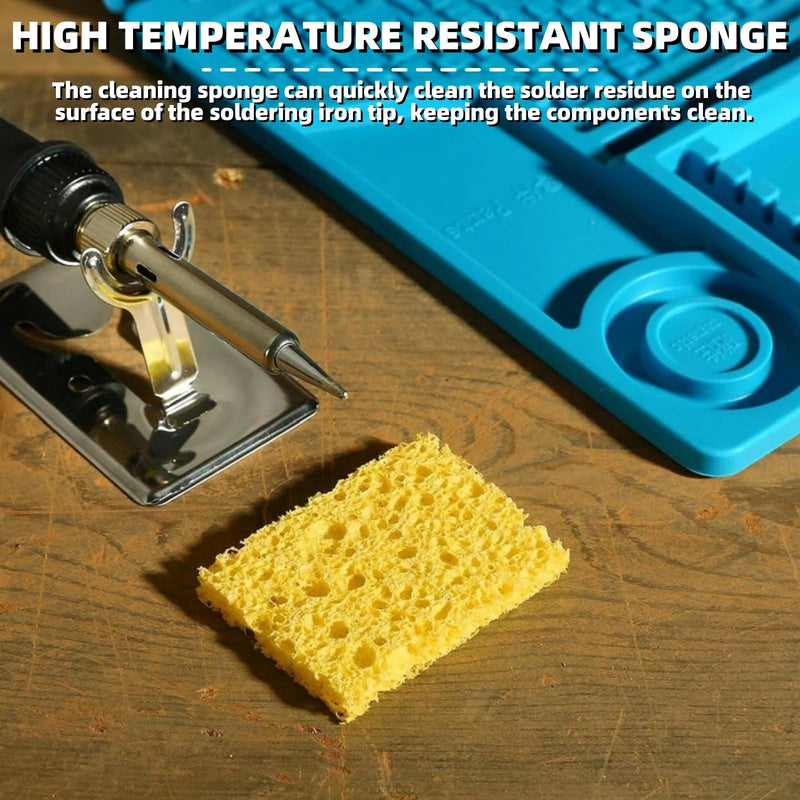 Soldering Iron Cleaning Sponge, Soldering Tip Cleaner, Soldering Iron Cleaner Pads, Soldering Welding Cleaning Sponge, Welding Cleaning Sponge, Soldering Sponge Replacement Sponge for Cleaning