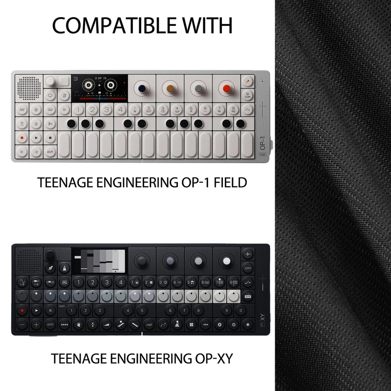 Audio Sampler Synthesizer Case Compatible with Teenage Engineering OP-1 Field/OP-XY, Portable Music Gear Storage Bag with Top Mesh Pocket and Groove Structure for Easy Access