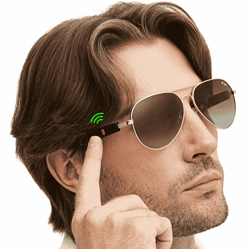Super Smart Glasses Rare Combo UV400, 120HSB Siri Android, Bluetooth Open Ear Audio Music Podcast Map Nav