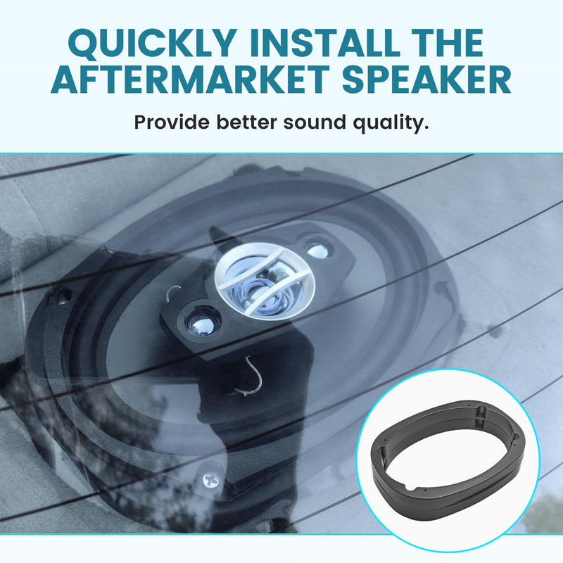[AUSTRALIA] - 6X9 Universal Plastic Vehicle Speaker Spacer Ring Adapter, 6x9 Inch Car Speaker Spacer Mounting Bracket Adapter Refit Audio Speaker Mat, 1 Pair 