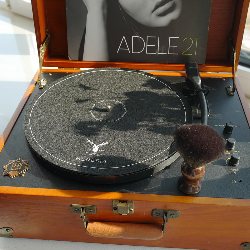 12 Inch Turntable Mat, Slip mat for Vinyl LP Record Player Mat, Anti Static Turntable Platter Mat, Slip mats for turntables(black) Black