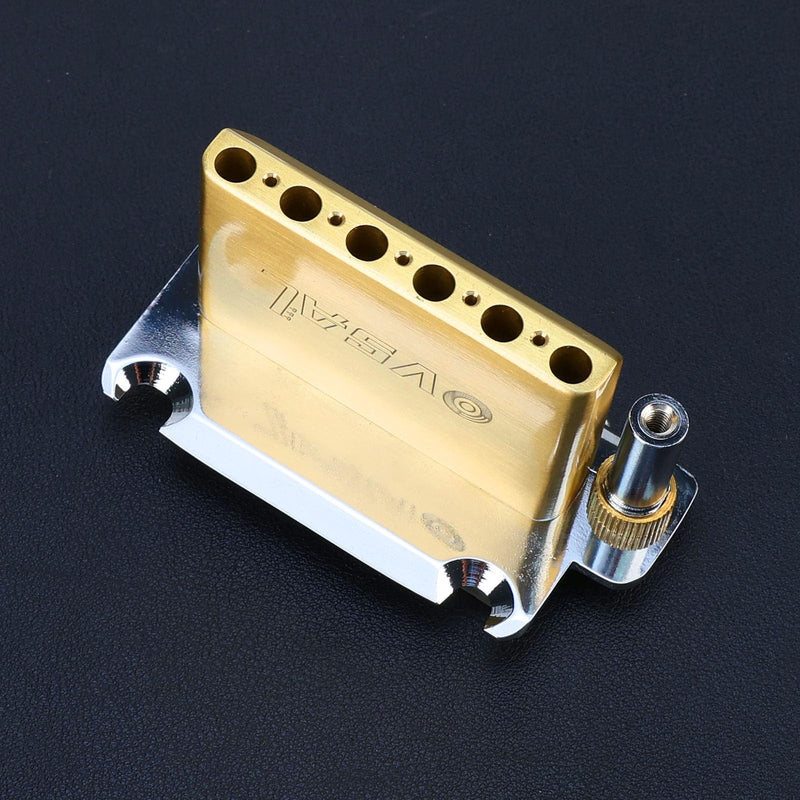 [AUSTRALIA] - Brass Electric Guitar Bridge Block 10.8mm Tremolo Bridge Block Compatible with Start ST 6-string Electric Guitar Replacement Parts（64mm×40mm×14mm） 10.8 Brass Style A 