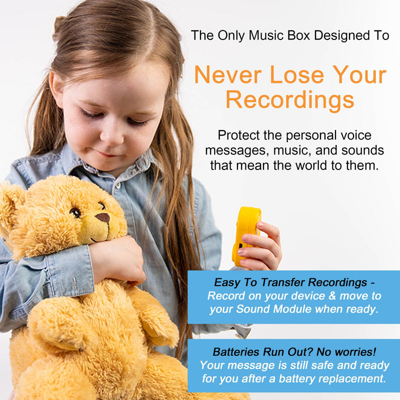 [AUSTRALIA] - 2+ Hr Voice Box for Stuffed Animals by Friendly Songs - This Sound Module can Hold 70+ MP3 Songs or MP3 Voice Recordings Inside The Voice Recorder for Stuffed Animals and Plush Teddy Bears 