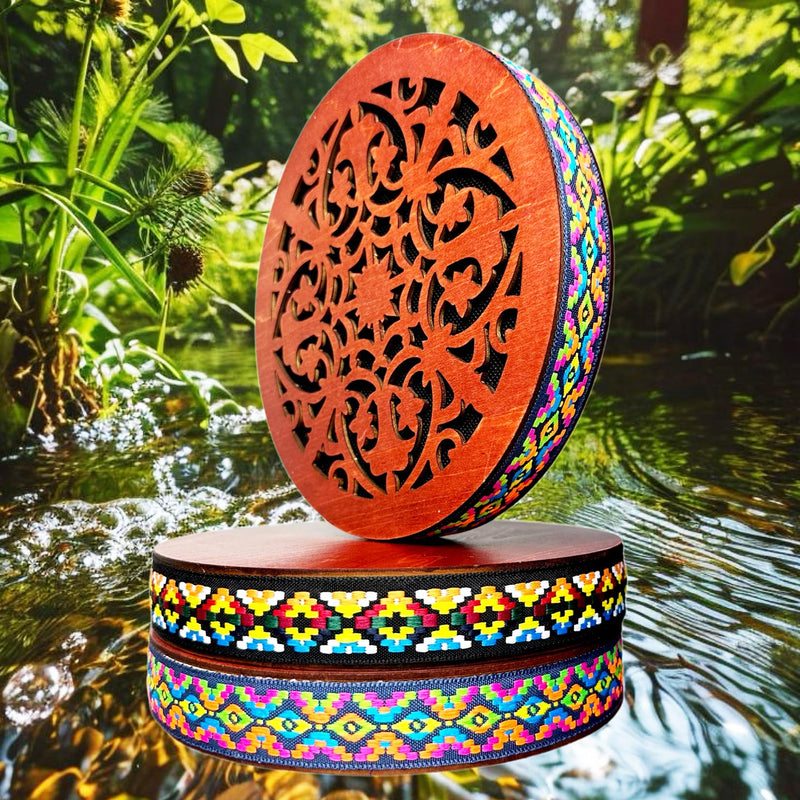 [AUSTRALIA] - 8'' Water Stream Drum | Rain Disk "Water-Fall" | Instrument for Sound Therapy | Ocean Drum | Sonic Energy Wave Drum | Yoga Meditation | Release Pressure | Music Healing Instrument (With Display Stand) 