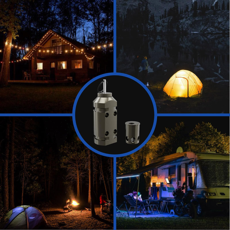 [AUSTRALIA] - 2 Pack Upgraded Perimeter Trip Alarm 12 Gauge Camping Trip Wire Alarm Device with .22 Adapter, Early Warning Security System for Outdoor and Property Safety 2 Pack 