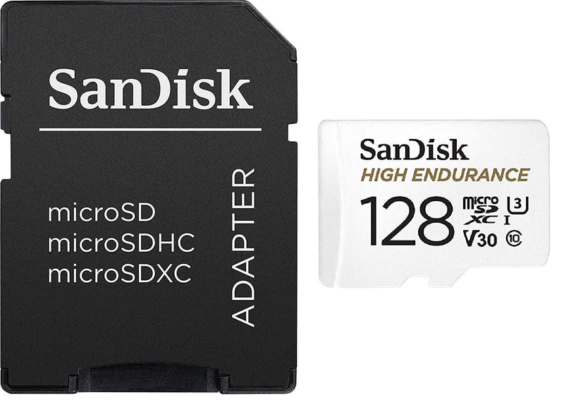 SanDisk High Endurance 128GB TF Card MicroSDXC Memory Card for Garmin Dash Cams 57, 67W, Mini 2, 47 Series (SDSQQNR-128G-GN6IA) Class 10 Bundle with (1) Everything But Stromboli MicroSD Card Reader