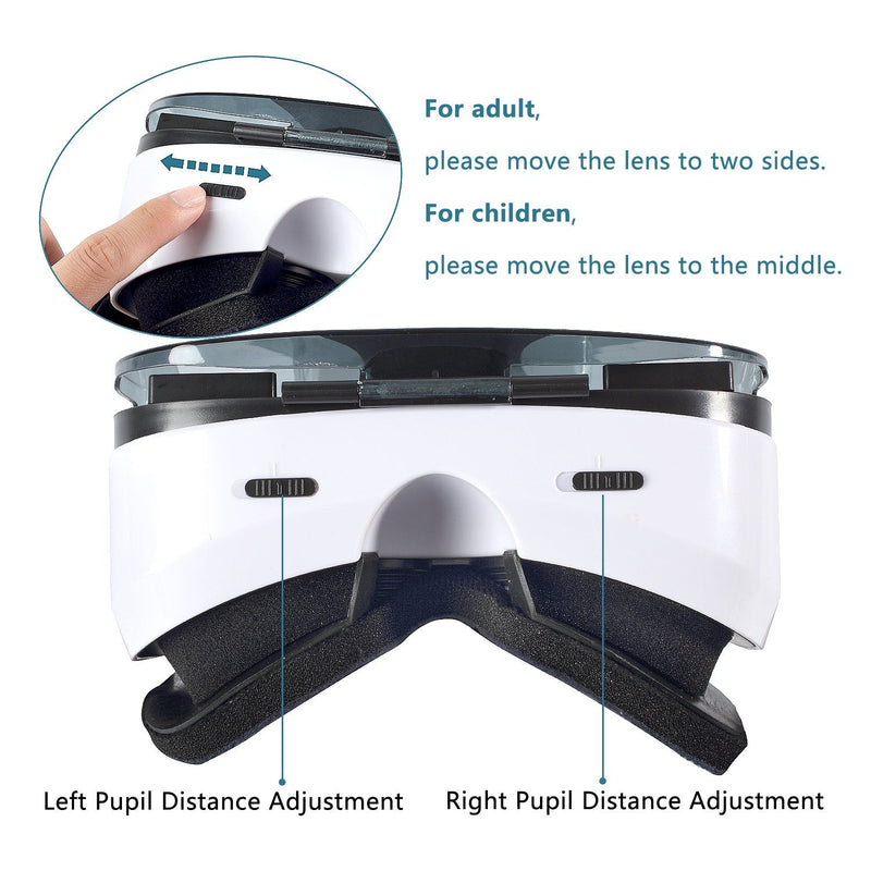 SARLAR 3D VR Headset, Virtual Reality Goggles Movies Video Games Viewer for iOS, Android, Microsoft & PC Phones Series Within 4.0-6.5 Inch