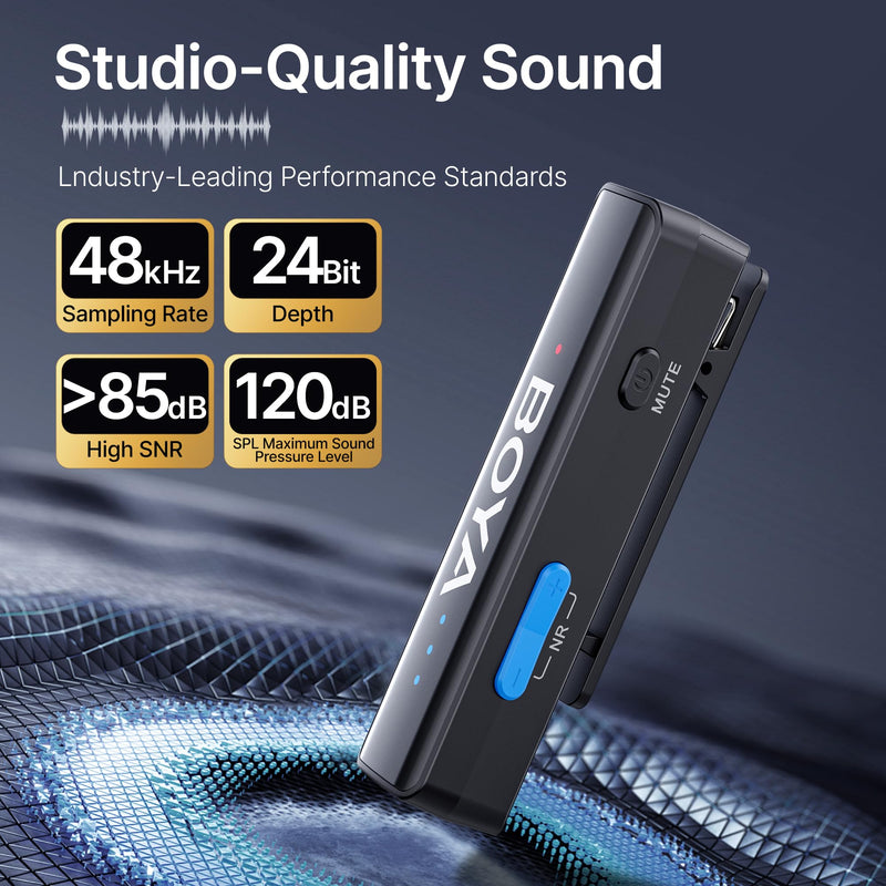 BOYA BOYALINK 2 A2 (2TX+3RX Adapter) Wireless Lavalier Microphone for iPhone Camera Android, Clip on Mic, 48 KHz 24 Bit, 6mm Mic, 1000ft, Noise Cancelling, Mini Lapel Mic USB-C/Lightning/3.5mm TRS BOYALINK V2.0 A2
