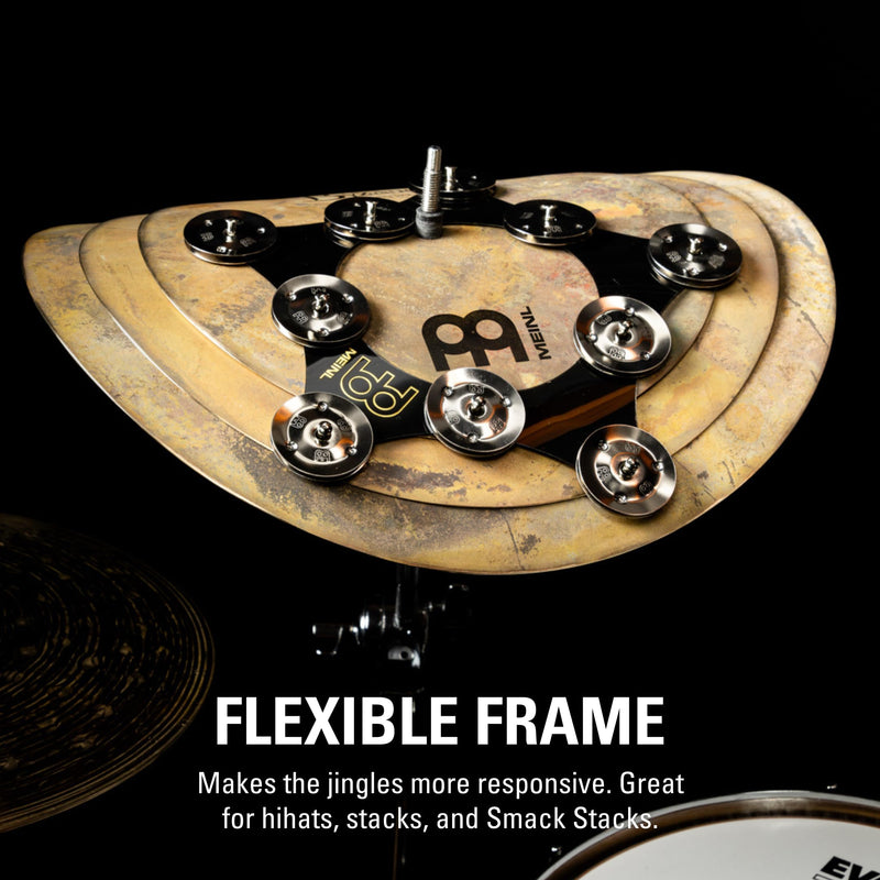 Meinl Cymbals Super Flex Hihat Tambourine Effect with 10 Pairs of Stainless Steel Jingles — NOT Made in China — Flexible Thin Frame, 2-Year Warranty (SFHHT)