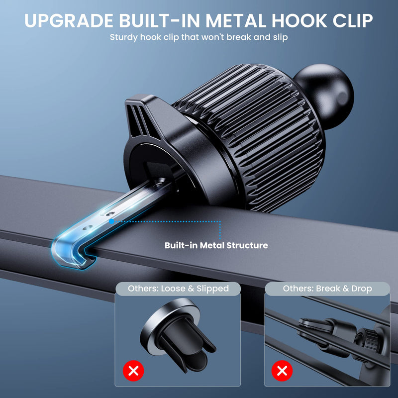 Phone Mount for Car Phone Holder Cell Phone Holder Hands Free Phone Stand for Car Vent Phone Mount Fit iPhone Android Smartphone Universal Air Vent Phone Mount-A