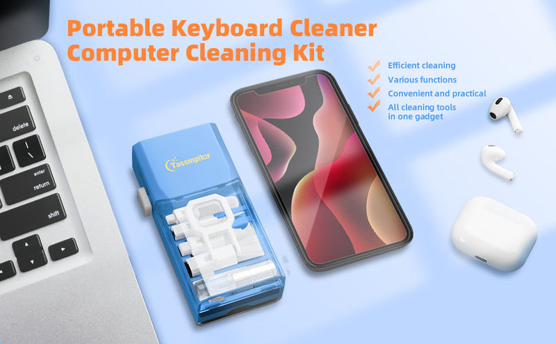 Keyboard Cleaning Kit, All-in-One Laptop & Computer Screen Cleaner, SkyBlue