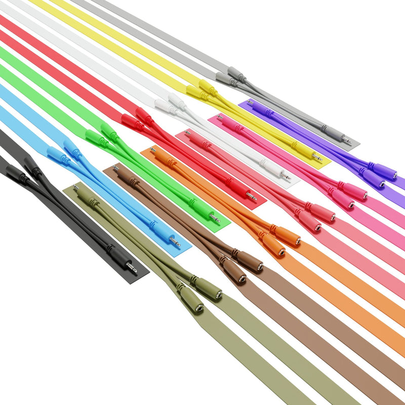 Mono Splitter Y Patch Cables - TS 3.5mm 1/8" Eurorack Synth Synthesizer [13-Pack] 13-Pack