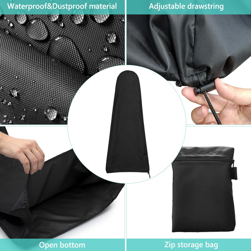 Gasadar Guitar Dust Cover Storage Bag for Acoustic Electric and Bass Guitars from Sun Dust Dirt UV Rays Waterproof and Durable Oxford Fabrics 17" L x 5" W x 43" H Black