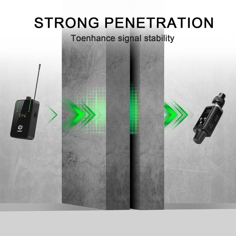 AR9 UHF Mono Wireless in-Ear Monitor Pro System Transmitter and Beltpack Receiver for Studio, Band Rehearsal and Live Performance (AR9-1-BK) AR9 Pro-1