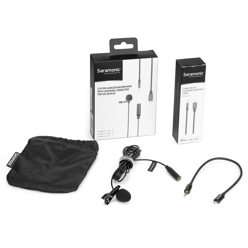 [AUSTRALIA] - Saramonic LavMicro U1A | Lavalier Microphone with Lightning for Apple iPhone, or iPad with a Built-in 6.6-Foot (2m) Cable for Vlogging, Interviews, YouTube, TikTok, Live Streaming Lightning - 6.6' 
