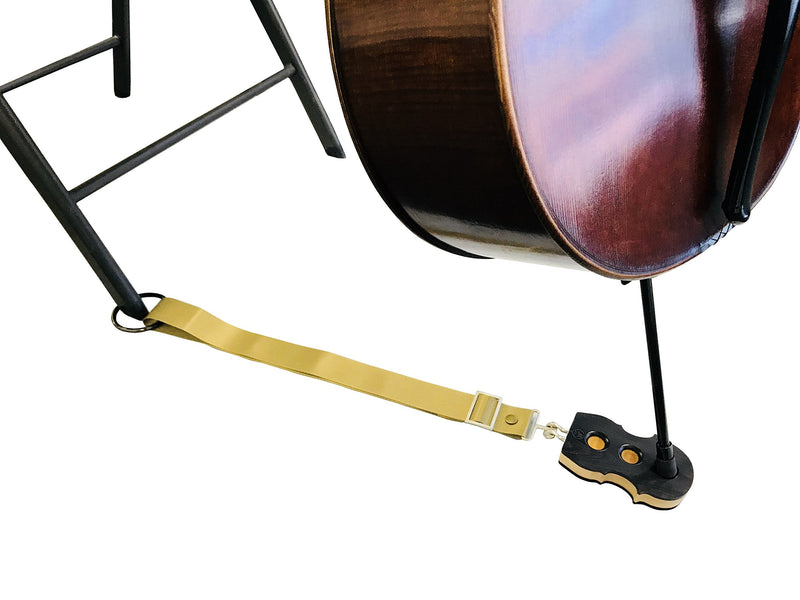 MI&VI Cello Anti-Slip Endpin Stop/Stopper w/Straps - Perfect Real Wood Anchor, Holder Rest