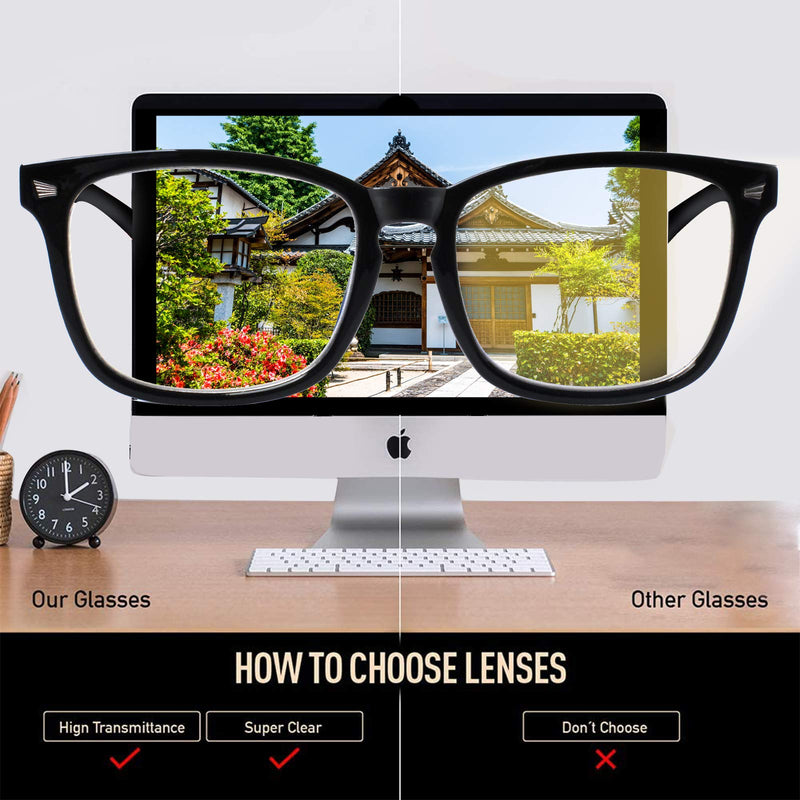 VIDEBLA 5 Pack Blue Light Blocking Reading Glasses,Spring Hinge Readers for Women Men,Anti UV Ray Filter Nerd Eyeglasses Mix 1.5 x