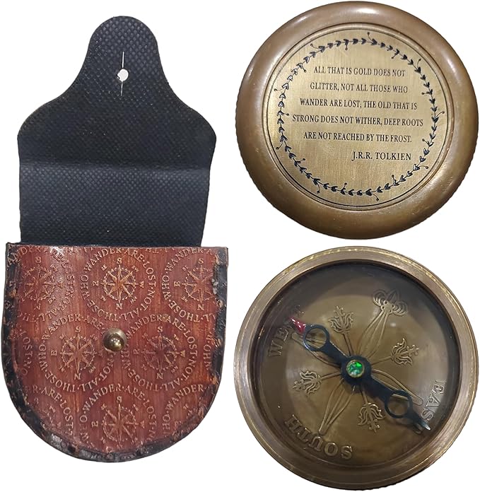 Thoreau's Go Confidently Quote/Robert Frost Poem Engraved Compass/J R R Tolkien/John Mascficld/ Quote Compass/Gift for All Occasion.Camping Compass, Boating Compass