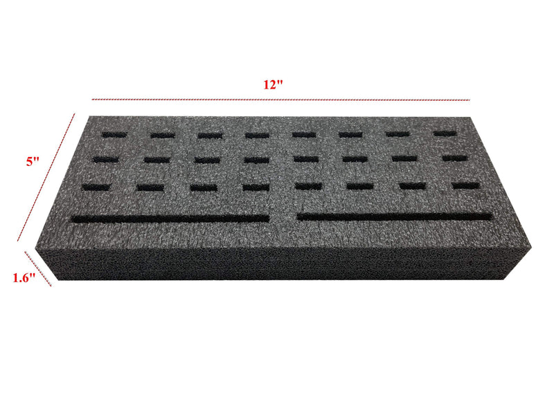 Universal USB Flash Thumb Memory Drive SD microSD HDD Anti-Static Shockproof Organizer Storage Foam (Holds 24 USB Slots, 2 Hard Drive Slots)