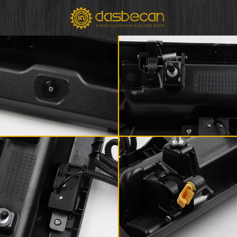Dasbecan Tailgate Handle Backup Camera Compatible with Ford F150 2015-2017 | With Liftgate Latch Handle with Reverse Parking Rearview Camera for F-150 Replace# FL3Z-9943400-BA Fl3z9943400aa