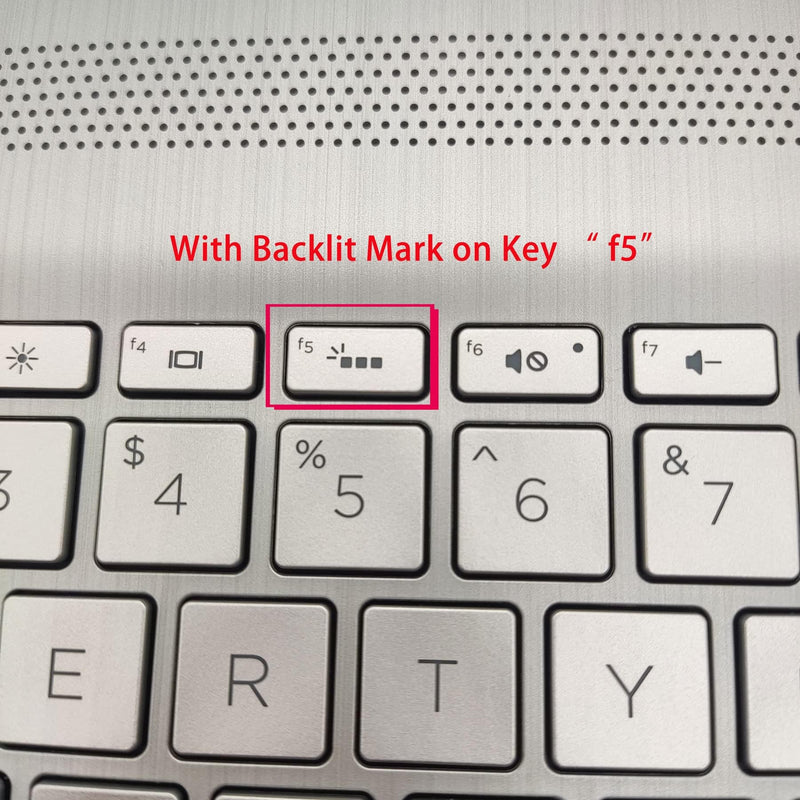 Palmrest with Backlit Keyboard for HP 15T-DY 15-DY 15-EF 15s-eq | Upper Case Top Cover Replacement,Backlit Keyboard,Natural Silver,P/N M17185-001 M17185-001 with Backlit Keyboard
