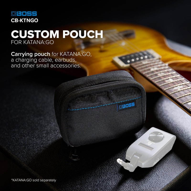 BOSS CB-KTNGO Carrying Pouch | Custom Pouch for KATANA:GO | Fits Charging Cable, Earbuds, & Other Small Accessories