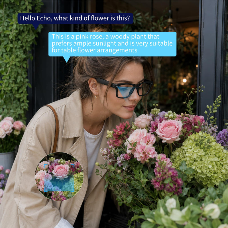 JASPIN AI Smart Glasses with Camera and Bluetooth - 4K EIS Anti Shake Video & Photo Capture,Real Time Translation,AI Assistant with ChatGPT,Object Recognition,One-Click Video Creation Gray+clear+photochromic