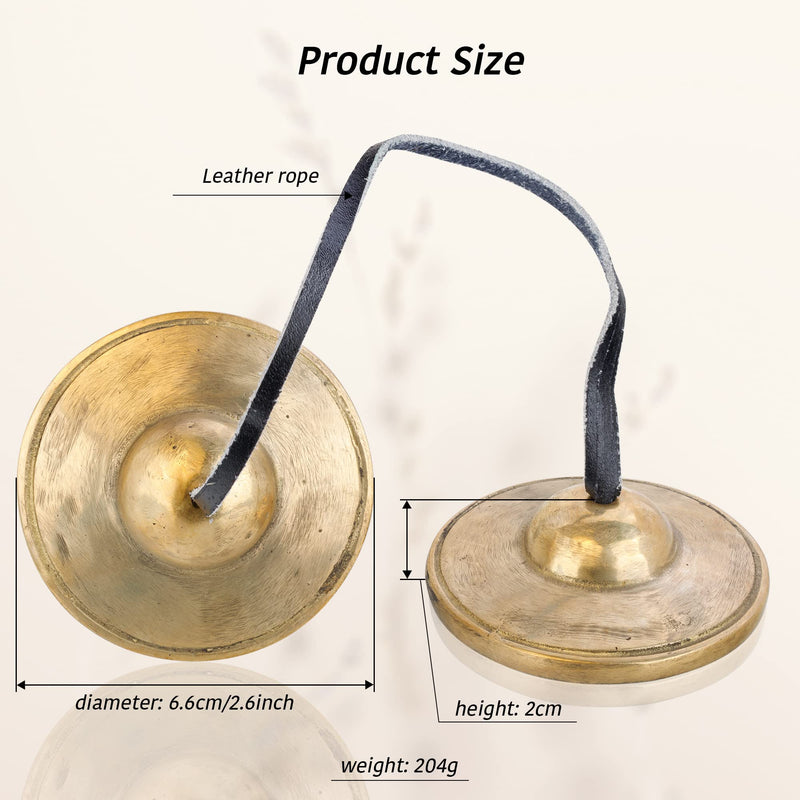 ZenBless Tibetan Tingsha Cymbals, with Storage Box and Fabric Case, Meditation Brass Chime Bells, Low and Mellow Voice for Spiritual Healing Mindfulness, Yoga Buddhist, Relaxation Musical Instruments Small-2.6 in(6.6cm)