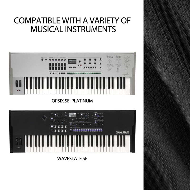 61 keys synthesizer dust cover, compatible with KORG opsix SE Platinum, KORG wavestate SE,Premium Chinlon Anti-scratch and dustproof, Soft Touch & Fitted design