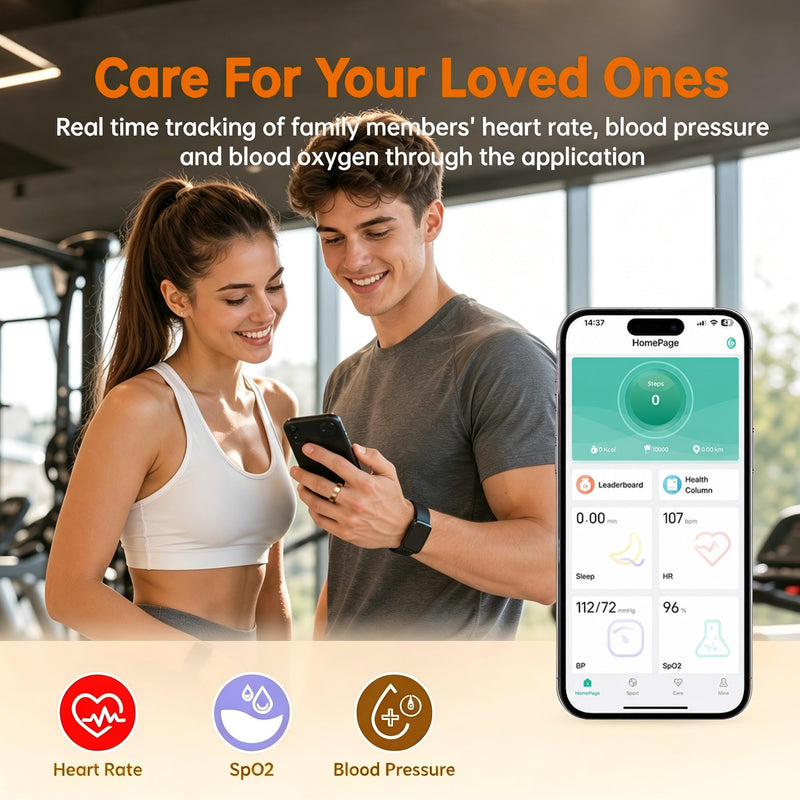 Smart Ring for Women & Men, Health and Sleep Tracker Ring with Heart Rate, Blood Oxygen,Blood Pressure, Waterproof Fitness Ring, Free APP for iOS Android Gold 10