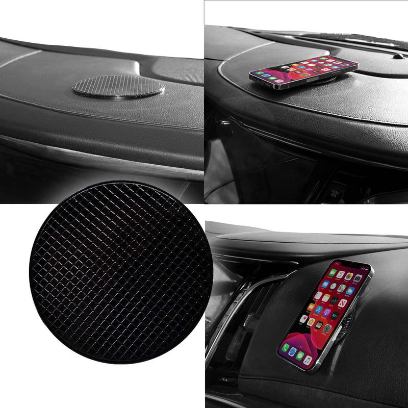 [AUSTRALIA] - Car Dashboard Sticky Non Slip Pad, Anti-Slip Sticky Gel Mat for Cell Phone, Radar Detector, Tablet, GPS, Keys or Sunglasses, Small Round 3.5” – Pack of 2 