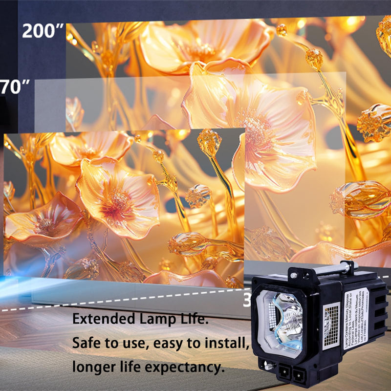 BHL-5010-S Replacement Projector Lamp Bulb for JVC DLA-20U DLA-HD350 DLA-HD550 DLA-HD750 DLA-HD950 DLA-HD990 DLA-RS10 DLA-RS15 DLA-RS20 DLA-RS25 DLA-RS35 with Housing