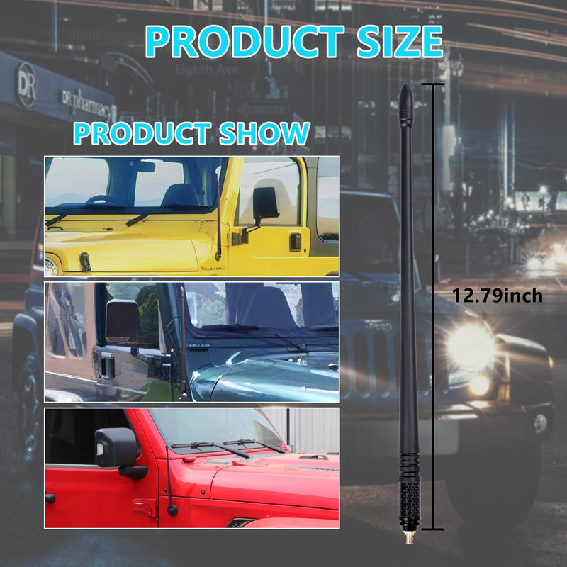 [AUSTRALIA] - sukemichi 13 Inch Antenna for 1997-2006 Jeep Wrangler TJ, Highly Canductive Copper Internal Core, Perfect Replacement fit for Jeep TJ For Jeep Wrangler TJ 