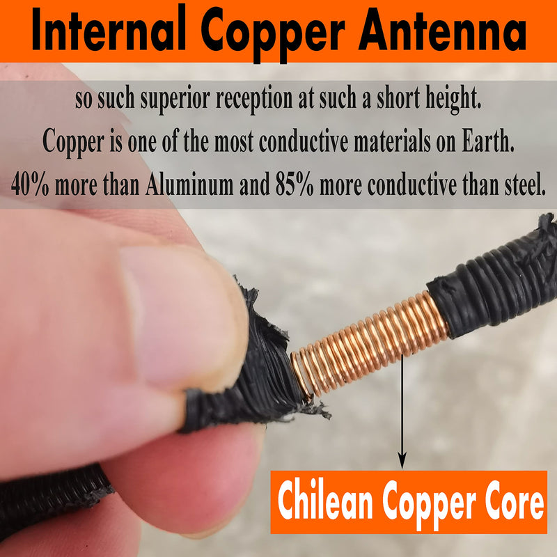 Short Antenna for Toyota Highlander (2001-2013), Toyota Highlander Antenna - 6 3/4 Inch Car Wash Proof, Internal Copper Coil Antenna Mast Replacement