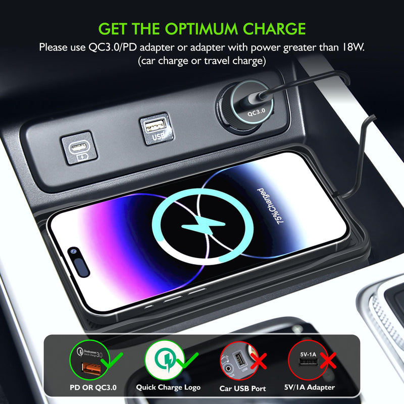 Wireless Car Charger,LANSEMKU Car Wireless Chargers Charging pad Non Slip 15w Fast Charger for Car Wireless Phone Charger for iPhone 16/15/14/13/12 Pro Max,Samsung for Android (Black-100cm Cable) 100cm Cable-for IPHHONE PRO MAX