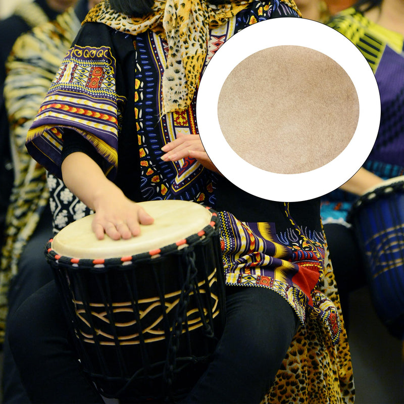 BQLZR 350mm Diameter x 1mm Thickness Yellow Goat Skin Drums Head for 10 Inch African Tambourine Pack of 2