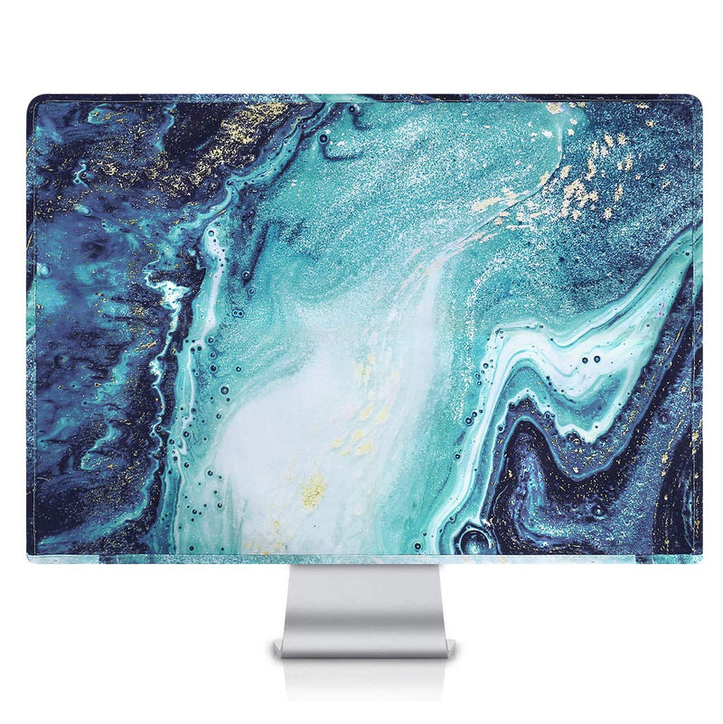 MOSISO Monitor Dust Cover 22, 23, 24, 25 inch Anti-Static Dustproof LCD/LED/HD Panel Case Computer Screen Protective Sleeve Compatible with iMac 24 inch, 22-25 inch PC, Desktop and TV, Creative Marble