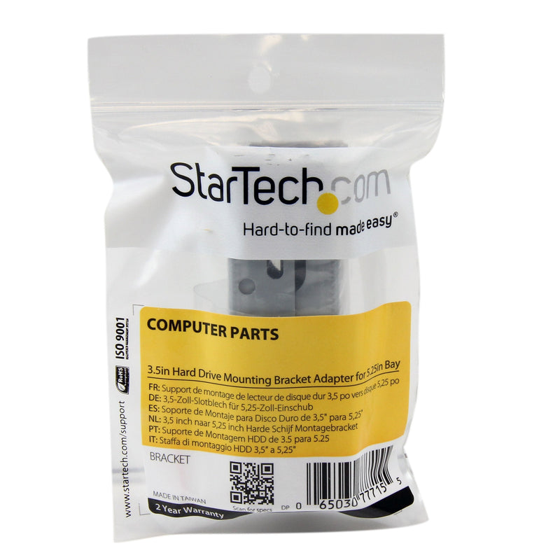 StarTech.com 3.5in Universal Hard Drive Mounting Bracket Adapter for 5.25in Bay - 3.5 to 5.25 HDD Drive Adapter (BRACKET) 1 x 5.25in 1 x 3.5in
