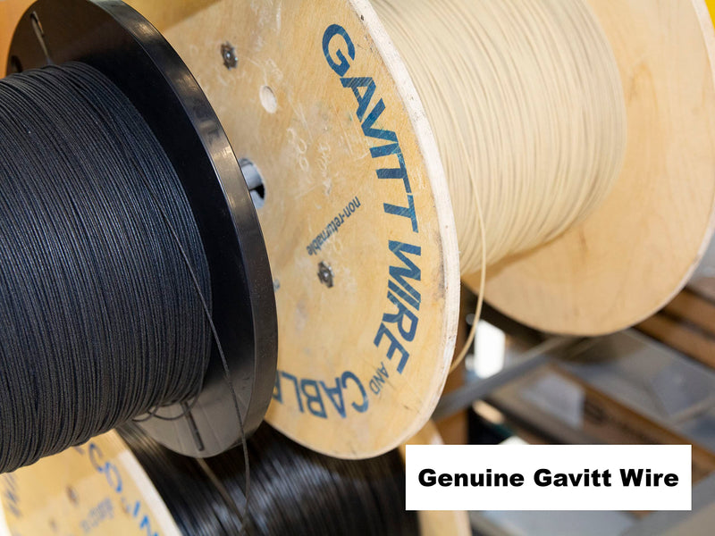Gavitt Cloth Push-Back Wire for Electric Guitars, 10 Feet ea. of White/Black/Yellow, 22 AWG Copper Stranded, Vintage Textile Braid, Tinned Overcoat