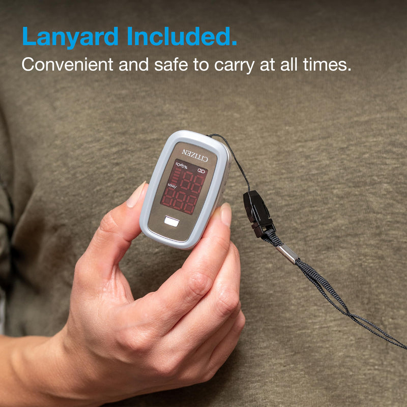 [AUSTRALIA] - Citizen Citizen Healthcare Systems Pulse Oximeter - Large, Easy-to-Read Display, Finger Clip, Pulse Rate and Blood Oxygen Saturation Indicator - Battery Operated 