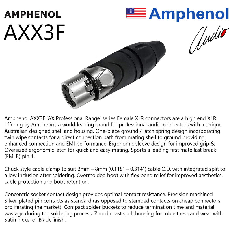 20 Foot - WBC-PRO-Quad Ultra-Silent Ultra-Flexible Balanced Star-Quad Cable with Amphenol Male & Female XLR Plugs & Black Tweed Jacket