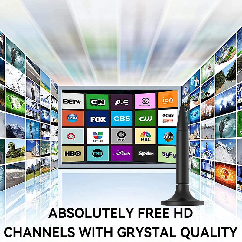 [AUSTRALIA] - TV Antenna, 2024 Newest HD Digital TV Antenna Indoor Outdoor 300+ Miles Range with Amplifier Signal Booster 4K HD Free Local Channels Support All Television - 10ft High Performance Coax Cable 