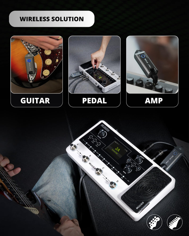 [AUSTRALIA] - MOOER Air P05 Wireless System Instruments Tansmitter and Reciever for Electric Guitar, Bass, Acoustic Guitar, Audio Mixer, Amplifier, Pedalboard with 1/4" Instruments Plug 