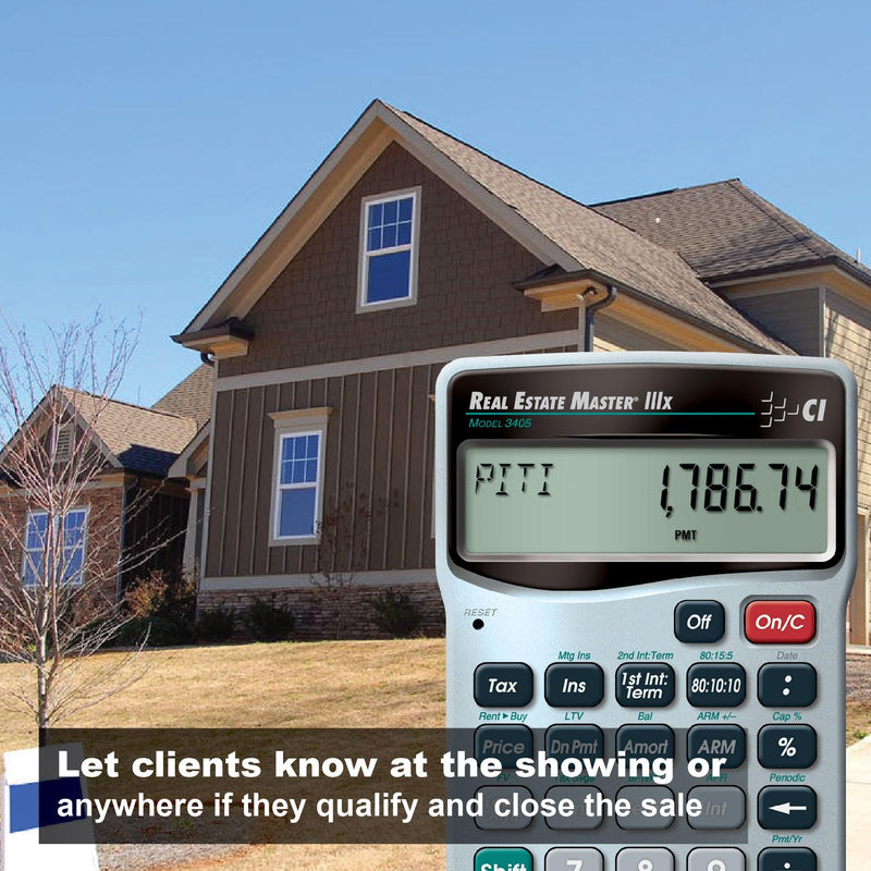 Calculated Industries 3405 Real Estate Master IIIx Residential Real Estate Finance Calculator | Clearly-Labeled Function Keys | Simplest Operation | Solves Payments, Amortizations, ARMs, Combos, More | Residential RE Finance, Clearly Labeled Function K...