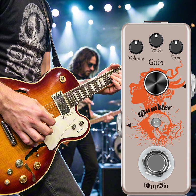 Dumbler OD Dumble Overdrive Pedal - Vintage Amp Simulator, Classic Overdrive Tone, True Bypass, Mini Metal Enclosure (DC 9V)