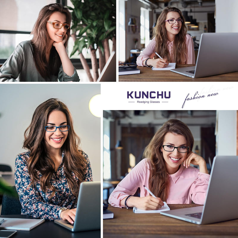 [AUSTRALIA] - 5 Pack Reading Glasses for Women - Blue Light Blocking Spring Hinge Computer Readers Anti Glare UV Eyeglasses C_mix 1.5 x 