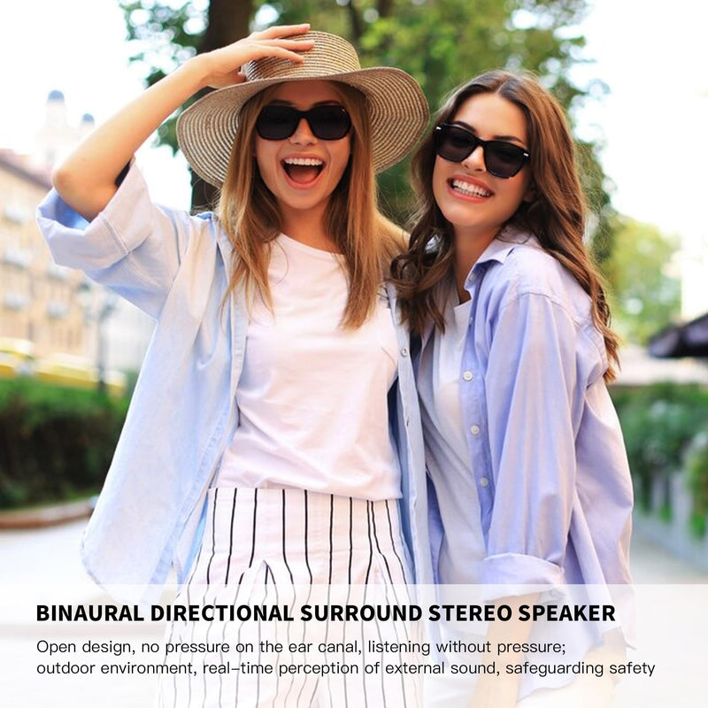 Smart Glasses, Bluetooth Sunglasses, New Upgraded Smart Glasses for Men/Women, Open Ear Speaker, Voice Assistant Compatible, Hands-Free Calls