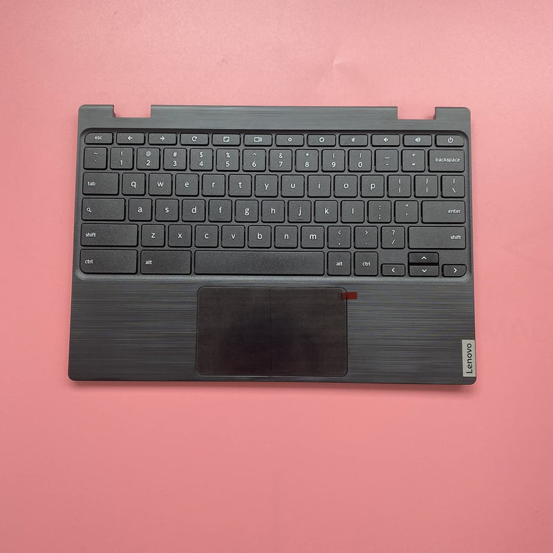 New Genuine Replacement for Lenovo Chromebook 100E 2nd Gen MTK Laptop Upper Case Palmrest Keyboard Touchpad Assembly Part 5CB0U26489 5CB0X55485, Black, 11.6 inch
