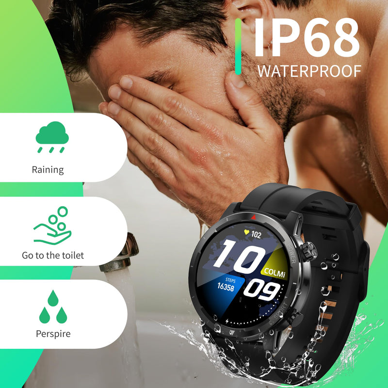EZON Smart Watch with GPS(Answer/Dial Calls),1.43" AMOLED Display,Military Smartwatch Fitness Tracker with 100+ Sport Modes,Heart Rate,SpO2, Sleep Monitor,Compass,Compatible with Android iOS (Gray) Gray