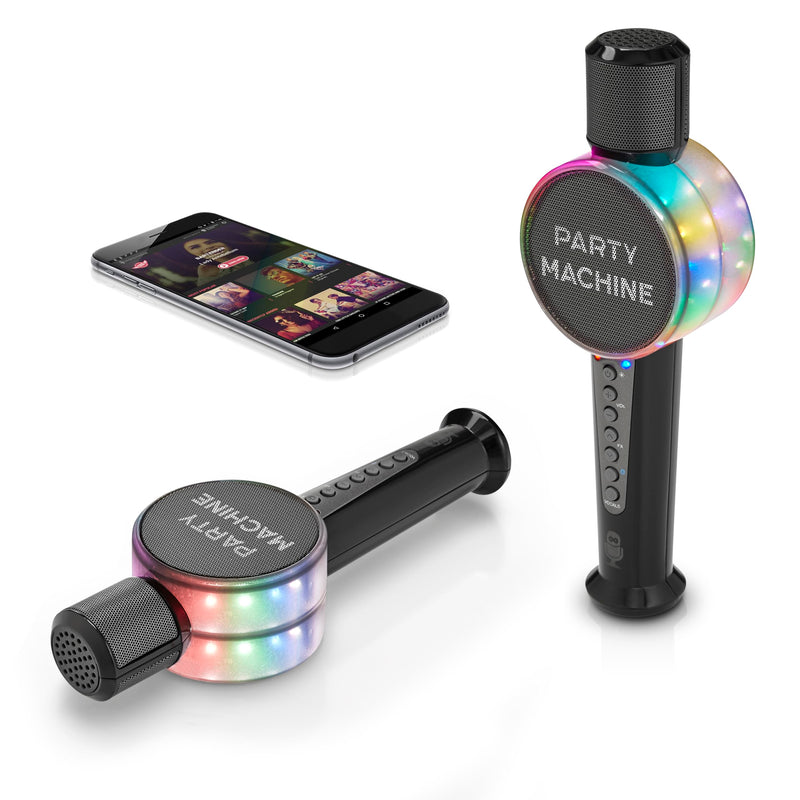 Singing Machine SMM548C Party Machine Duet Microphones with Bluetooth, Voice Changers, LED Lights